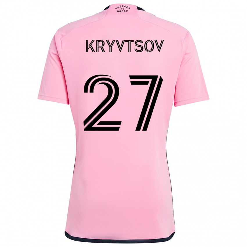 Niño Camiseta Sergiy Kryvtsov #27 Rosa 1ª Equipación 2024/25 La Camisa Perú