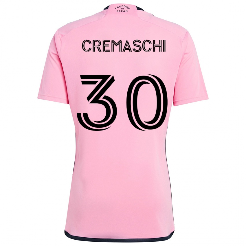 Niño Camiseta Benja Cremaschi #30 Rosa 1ª Equipación 2024/25 La Camisa Perú