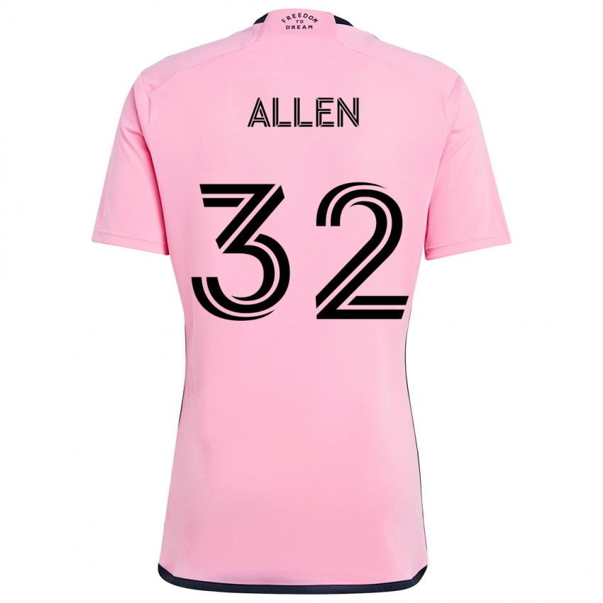 Niño Camiseta Noah Allen #32 Rosa 1ª Equipación 2024/25 La Camisa Perú