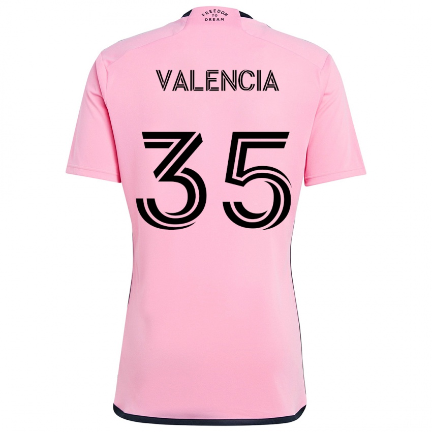 Niño Camiseta Felipe Valencia #35 Rosa 1ª Equipación 2024/25 La Camisa Perú