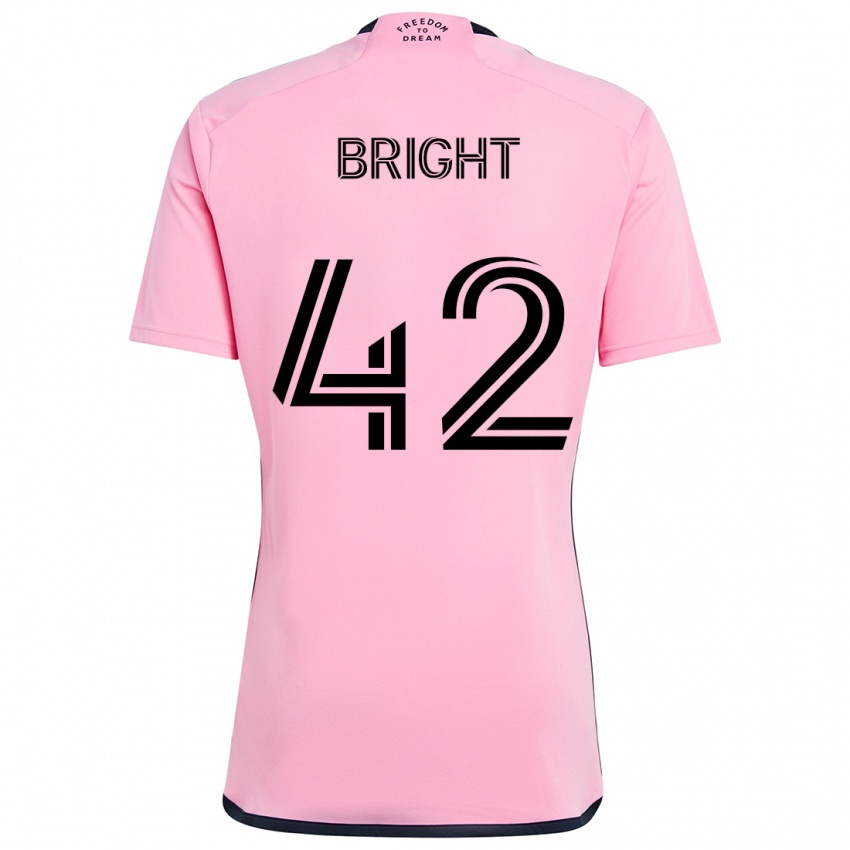 Niño Camiseta Yannick Bright #42 Rosa 1ª Equipación 2024/25 La Camisa Perú