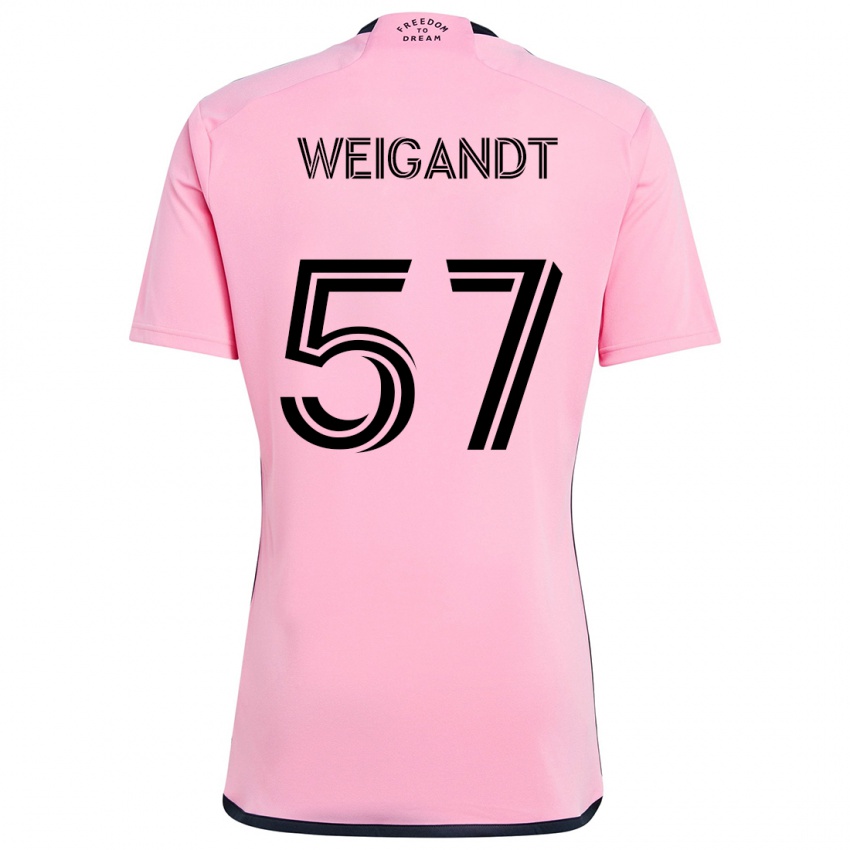 Niño Camiseta Marcelo Weigandt #57 Rosa 1ª Equipación 2024/25 La Camisa Perú