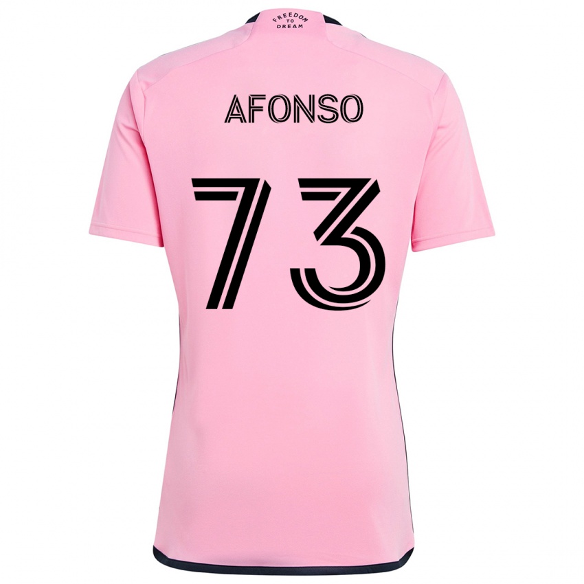 Niño Camiseta Leo Afonso #73 Rosa 1ª Equipación 2024/25 La Camisa Perú