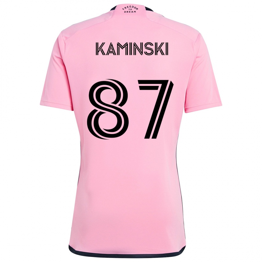 Niño Camiseta Brett Kaminski #87 Rosa 1ª Equipación 2024/25 La Camisa Perú