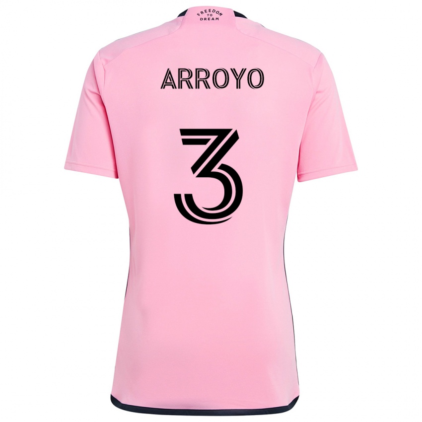 Niño Camiseta Dixon Arroyo #3 Rosa 1ª Equipación 2024/25 La Camisa Perú