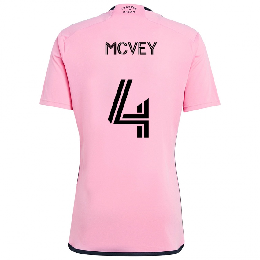 Niño Camiseta Christopher Mcvey #4 Rosa 1ª Equipación 2024/25 La Camisa Perú