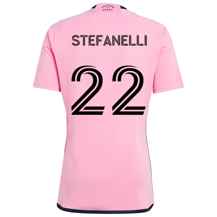 Niño Camiseta Nicolás Stefanelli #22 Rosa 1ª Equipación 2024/25 La Camisa Perú