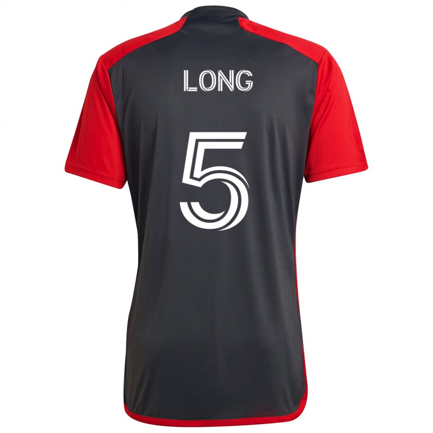 Niño Camiseta Kevin Long #5 Rojo Grayn 1ª Equipación 2024/25 La Camisa Perú