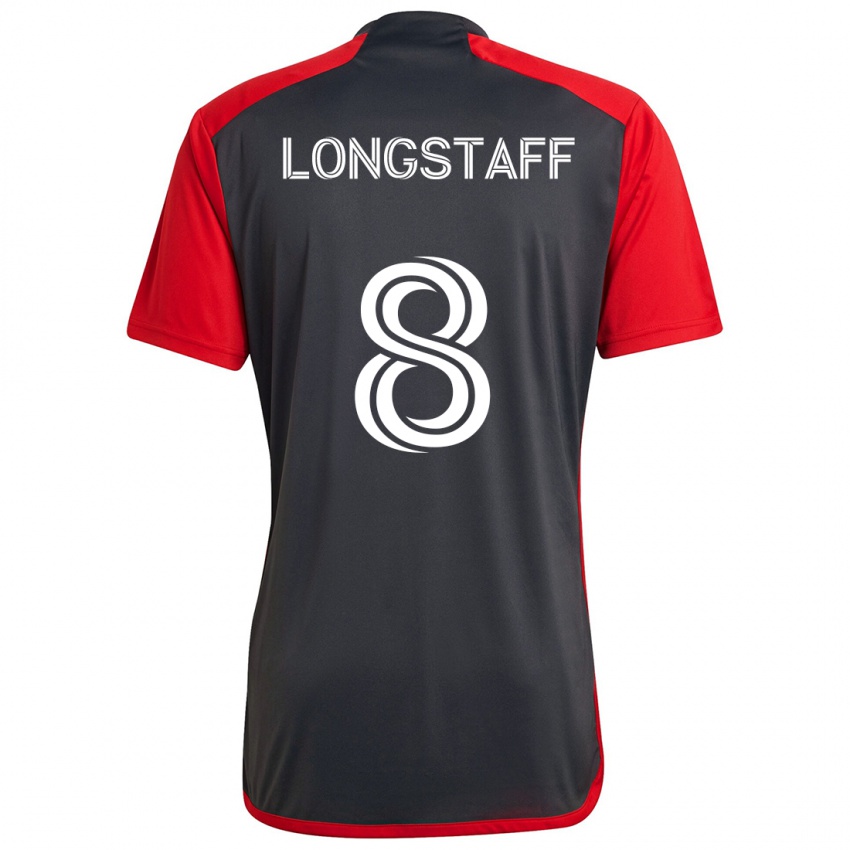 Niño Camiseta Matty Longstaff #8 Rojo Grayn 1ª Equipación 2024/25 La Camisa Perú