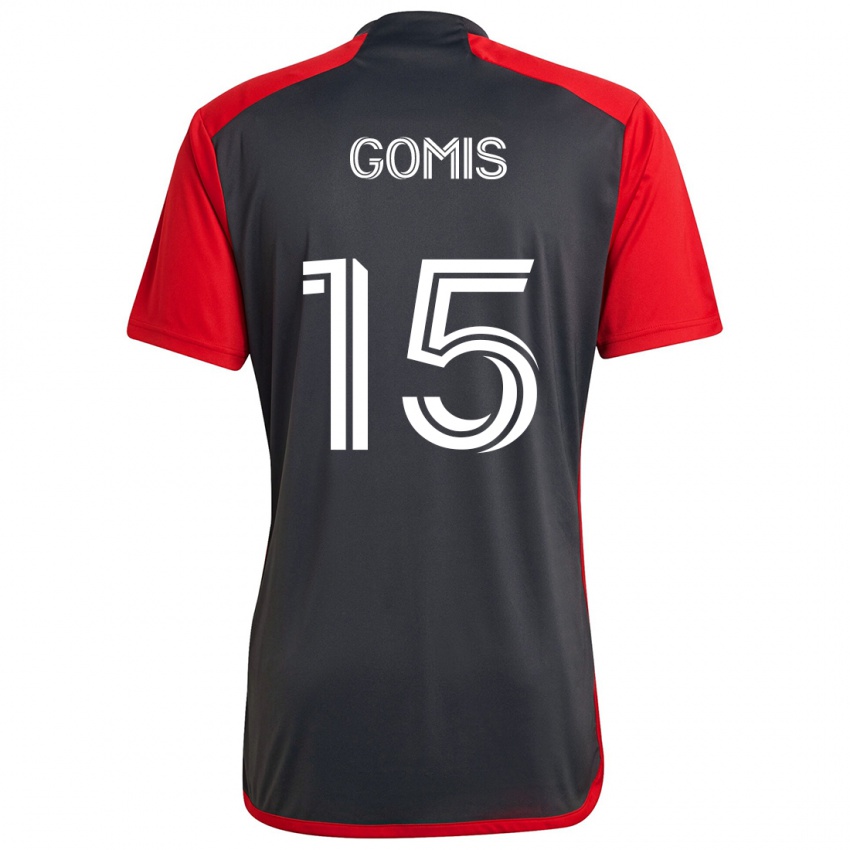 Niño Camiseta Nicksoen Gomis #15 Rojo Grayn 1ª Equipación 2024/25 La Camisa Perú