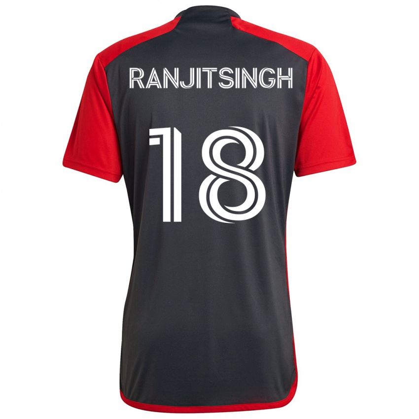 Niño Camiseta Greg Ranjitsingh #18 Rojo Grayn 1ª Equipación 2024/25 La Camisa Perú