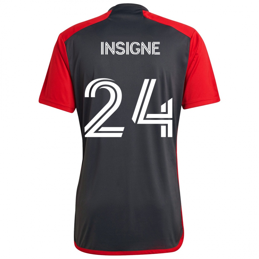 Niño Camiseta Lorenzo Insigne #24 Rojo Grayn 1ª Equipación 2024/25 La Camisa Perú