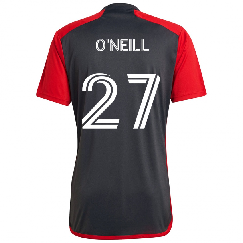 Niño Camiseta Shane O'neill #27 Rojo Grayn 1ª Equipación 2024/25 La Camisa Perú