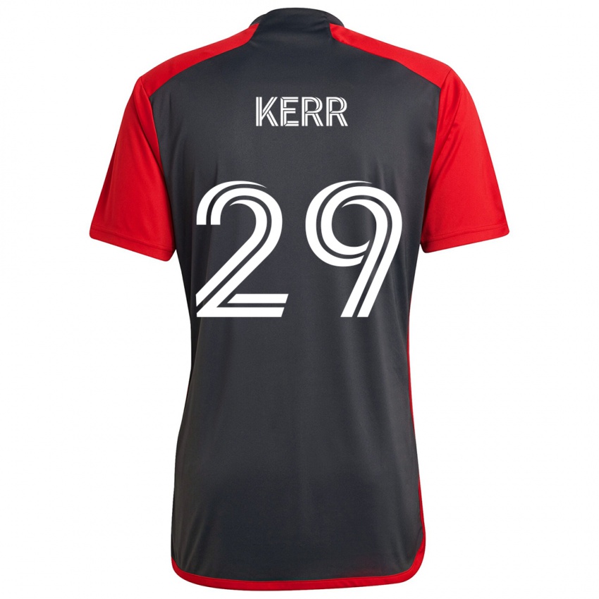 Niño Camiseta Deandre Kerr #29 Rojo Grayn 1ª Equipación 2024/25 La Camisa Perú