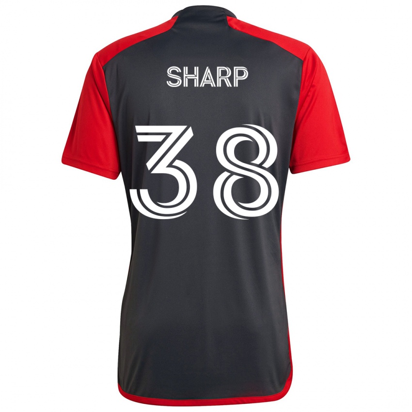 Niño Camiseta Charlie Sharp #38 Rojo Grayn 1ª Equipación 2024/25 La Camisa Perú