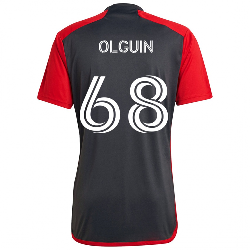 Niño Camiseta Lucas Olguin #68 Rojo Grayn 1ª Equipación 2024/25 La Camisa Perú