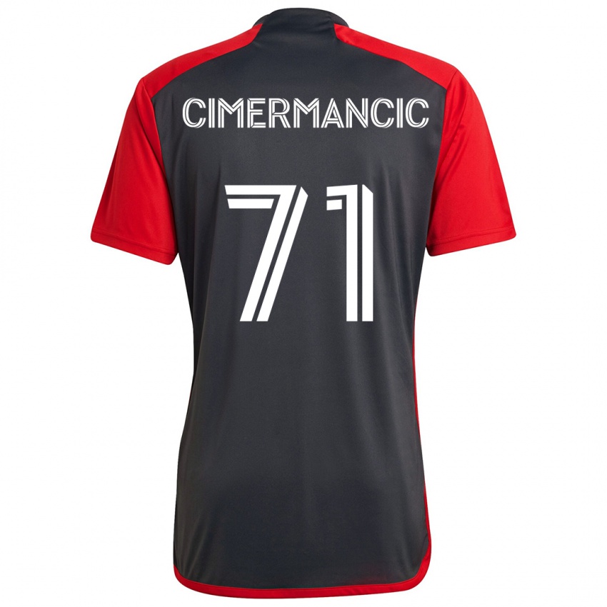 Niño Camiseta Markus Cimermancic #71 Rojo Grayn 1ª Equipación 2024/25 La Camisa Perú