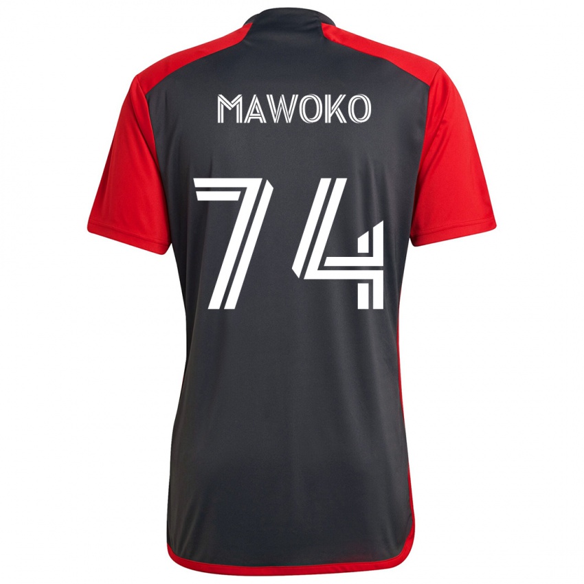 Niño Camiseta Kundai Mawoko #74 Rojo Grayn 1ª Equipación 2024/25 La Camisa Perú