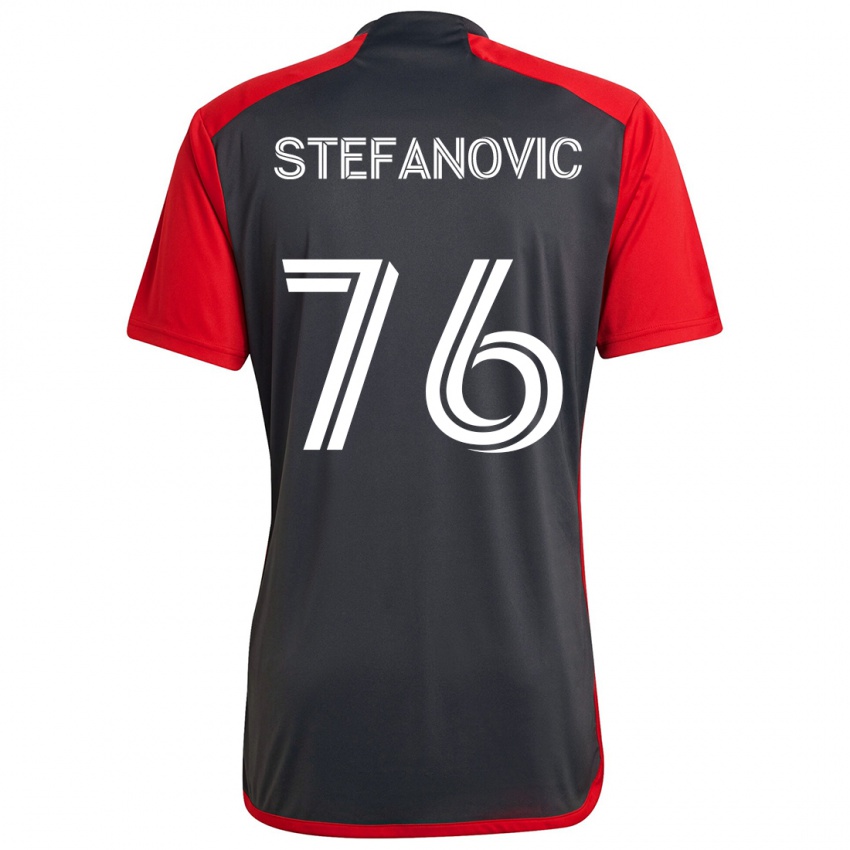 Niño Camiseta Lazar Stefanovic #76 Rojo Grayn 1ª Equipación 2024/25 La Camisa Perú