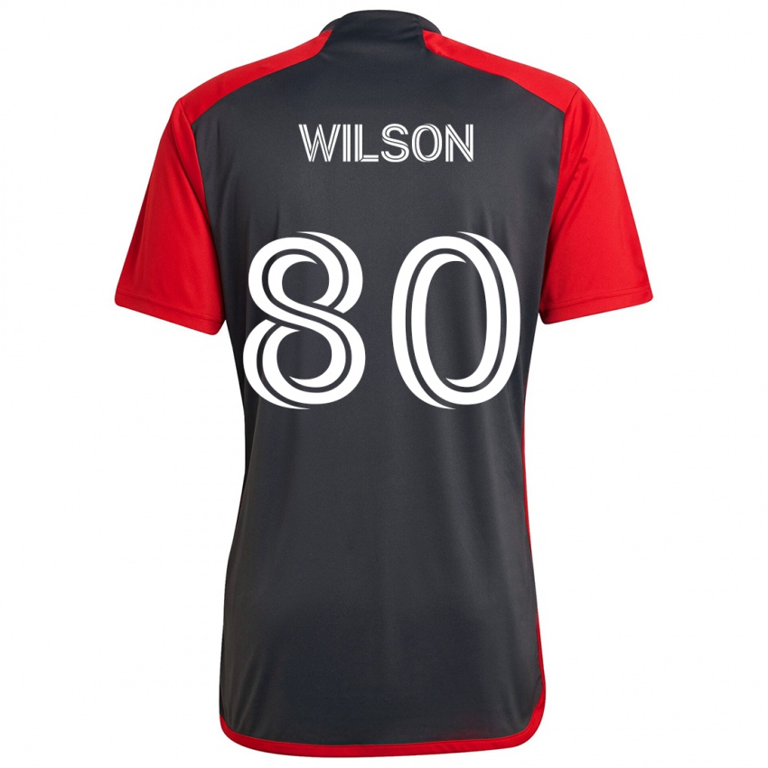 Niño Camiseta Shafique Wilson #80 Rojo Grayn 1ª Equipación 2024/25 La Camisa Perú