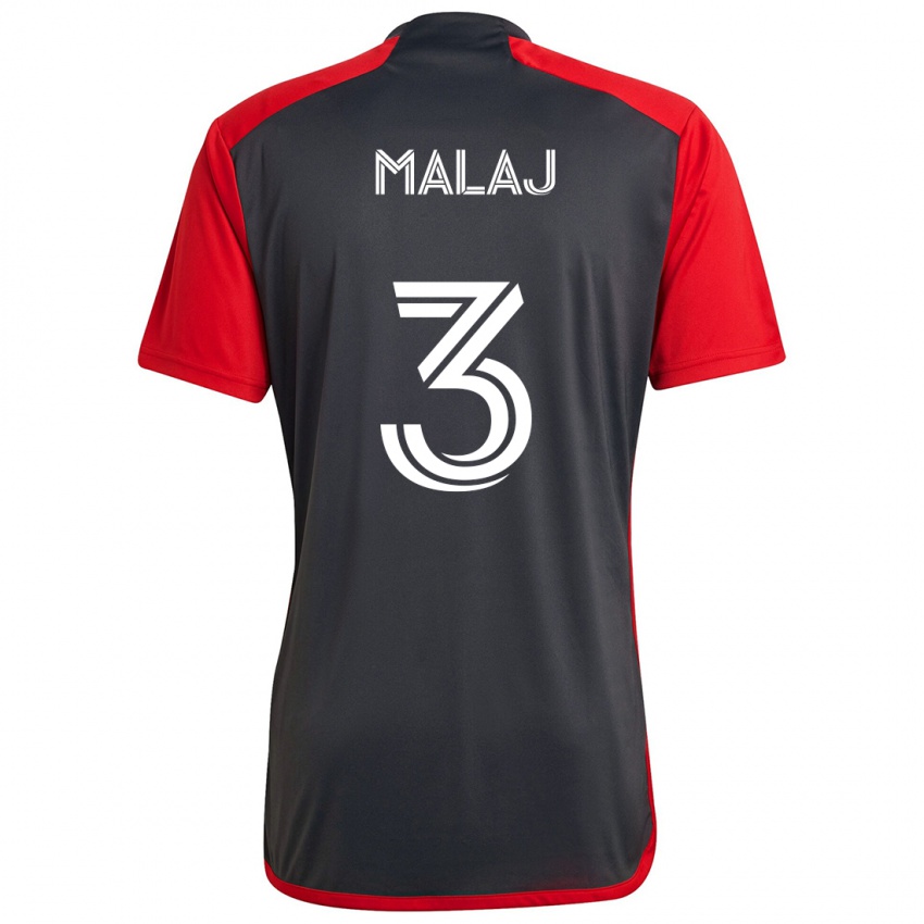 Niño Camiseta Albert Malaj #3 Rojo Grayn 1ª Equipación 2024/25 La Camisa Perú