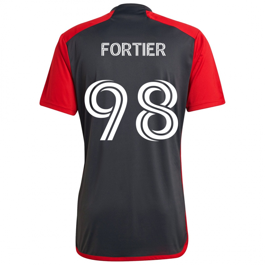 Niño Camiseta Kristjan Fortier #98 Rojo Grayn 1ª Equipación 2024/25 La Camisa Perú