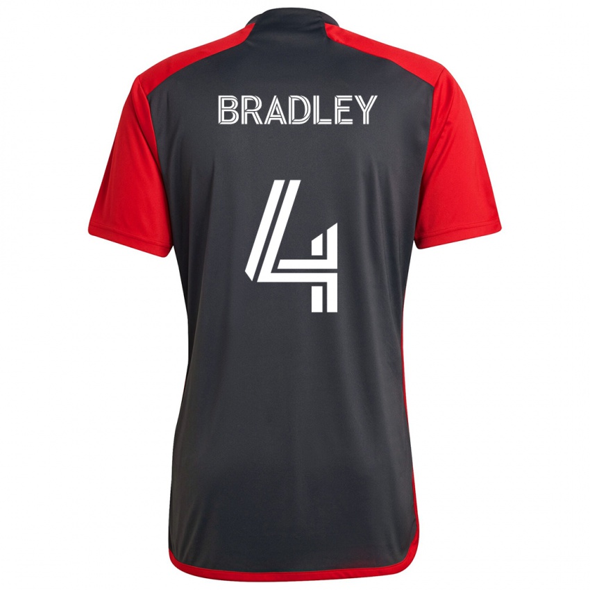 Niño Camiseta Michael Bradley #4 Rojo Grayn 1ª Equipación 2024/25 La Camisa Perú