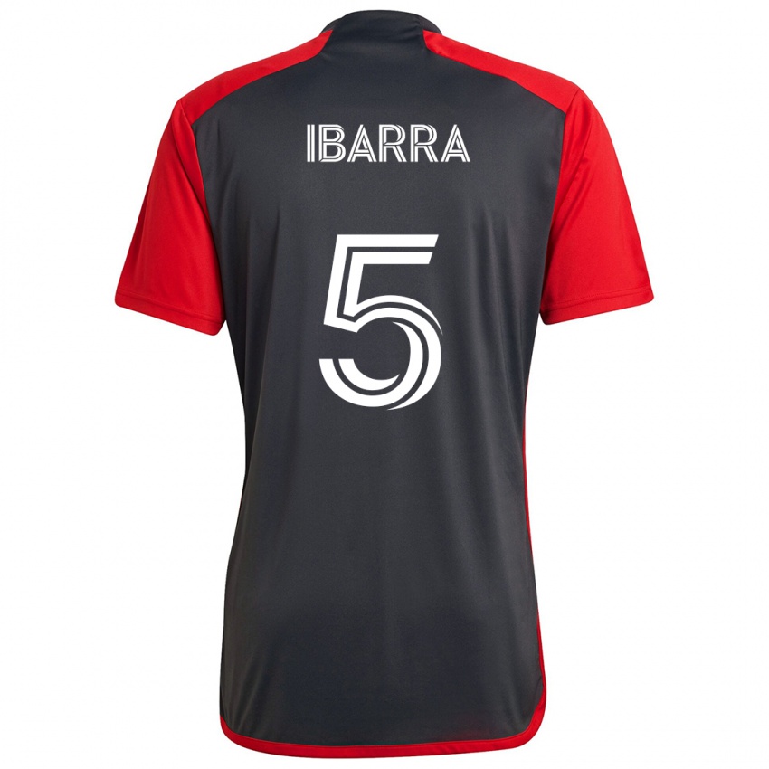 Niño Camiseta Franco Ibarra #5 Rojo Grayn 1ª Equipación 2024/25 La Camisa Perú