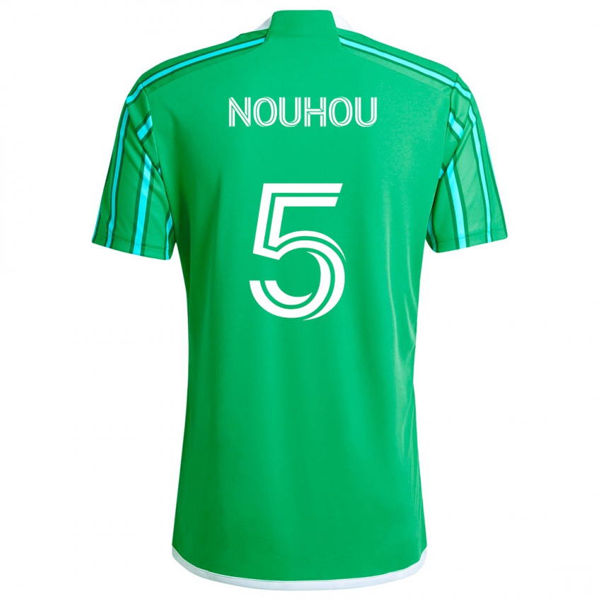 Niño Camiseta Nouhou #5 Verde Blanco 1ª Equipación 2024/25 La Camisa Perú