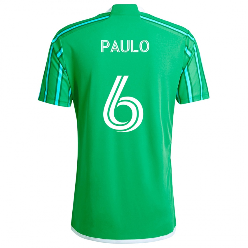 Niño Camiseta João Paulo #6 Verde Blanco 1ª Equipación 2024/25 La Camisa Perú