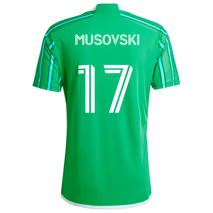 Niño Camiseta Danny Musovski #17 Verde Blanco 1ª Equipación 2024/25 La Camisa Perú