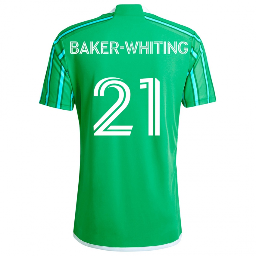 Niño Camiseta Reed Baker-Whiting #21 Verde Blanco 1ª Equipación 2024/25 La Camisa Perú