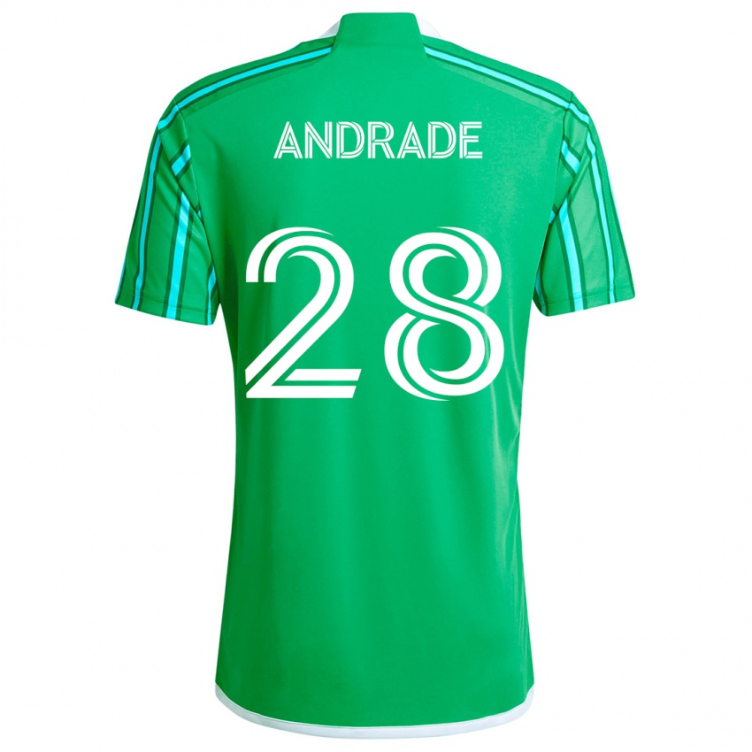 Niño Camiseta Yeimar Gómez Andrade #28 Verde Blanco 1ª Equipación 2024/25 La Camisa Perú