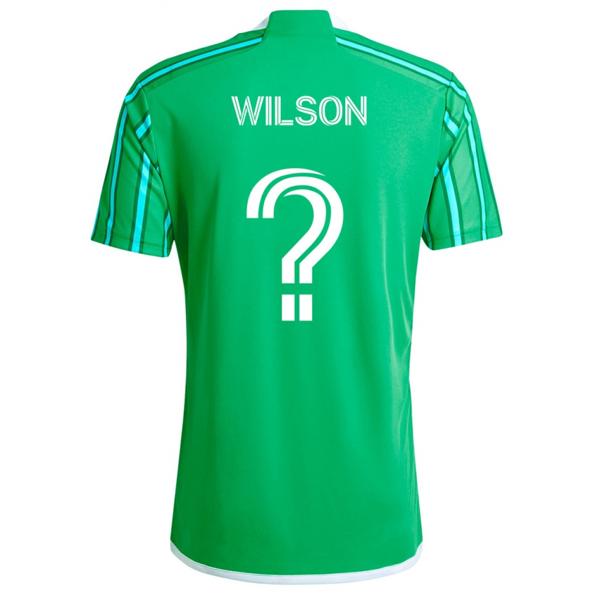 Niño Camiseta Trevor Wilson #0 Verde Blanco 1ª Equipación 2024/25 La Camisa Perú