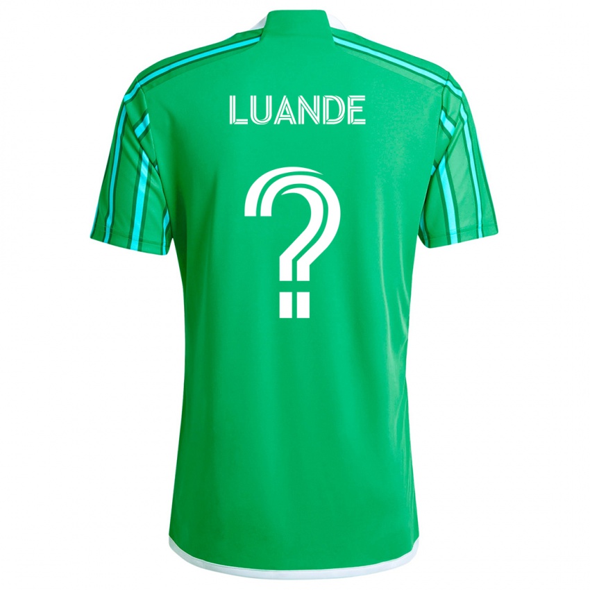 Niño Camiseta Michael Luande #0 Verde Blanco 1ª Equipación 2024/25 La Camisa Perú