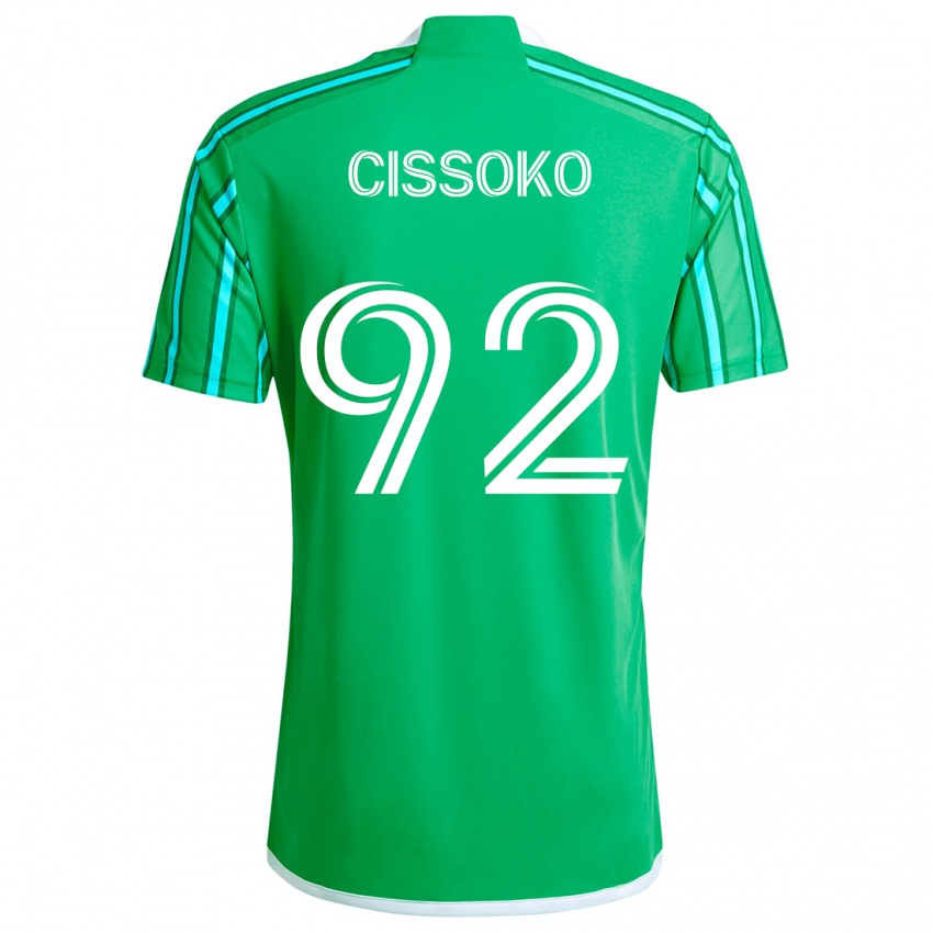 Niño Camiseta Abdoulaye Cissoko #92 Verde Blanco 1ª Equipación 2024/25 La Camisa Perú