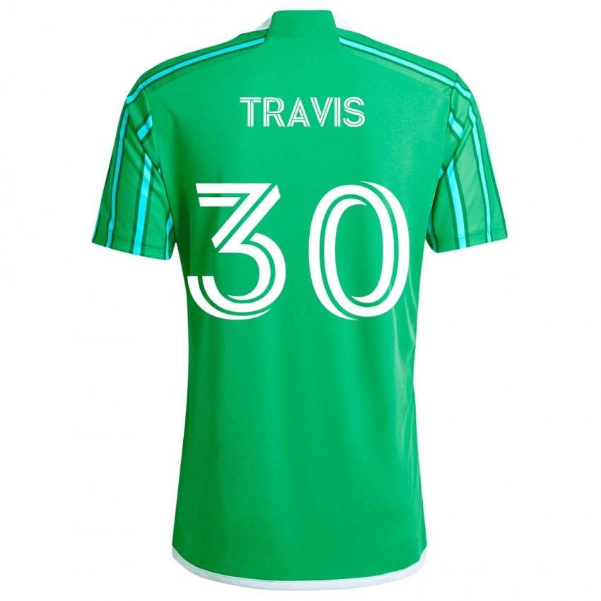 Niño Camiseta Riley Travis #30 Verde Blanco 1ª Equipación 2024/25 La Camisa Perú