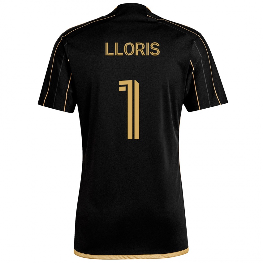 Niño Camiseta Hugo Lloris #1 Oro Negro 1ª Equipación 2024/25 La Camisa Perú