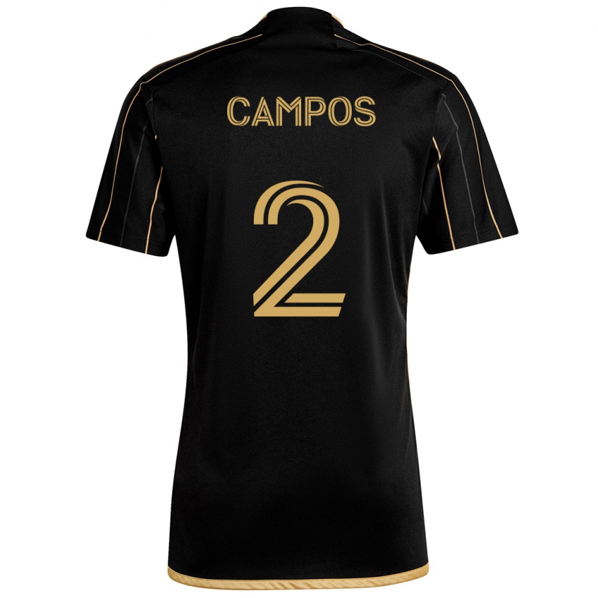 Niño Camiseta Omar Campos #2 Oro Negro 1ª Equipación 2024/25 La Camisa Perú