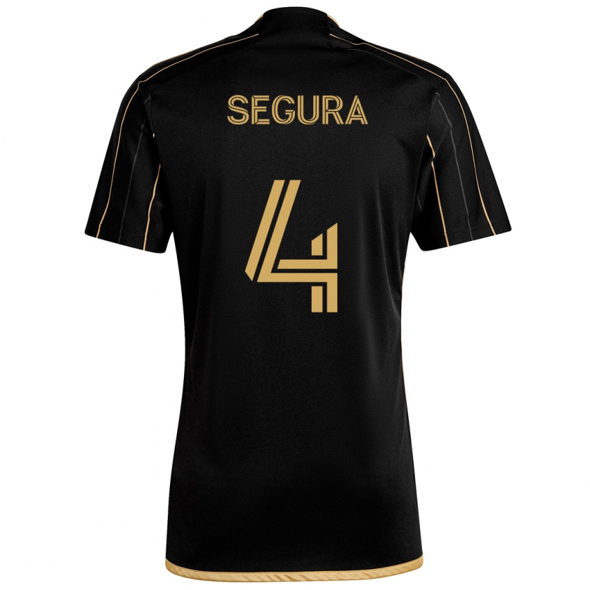 Niño Camiseta Eddie Segura #4 Oro Negro 1ª Equipación 2024/25 La Camisa Perú