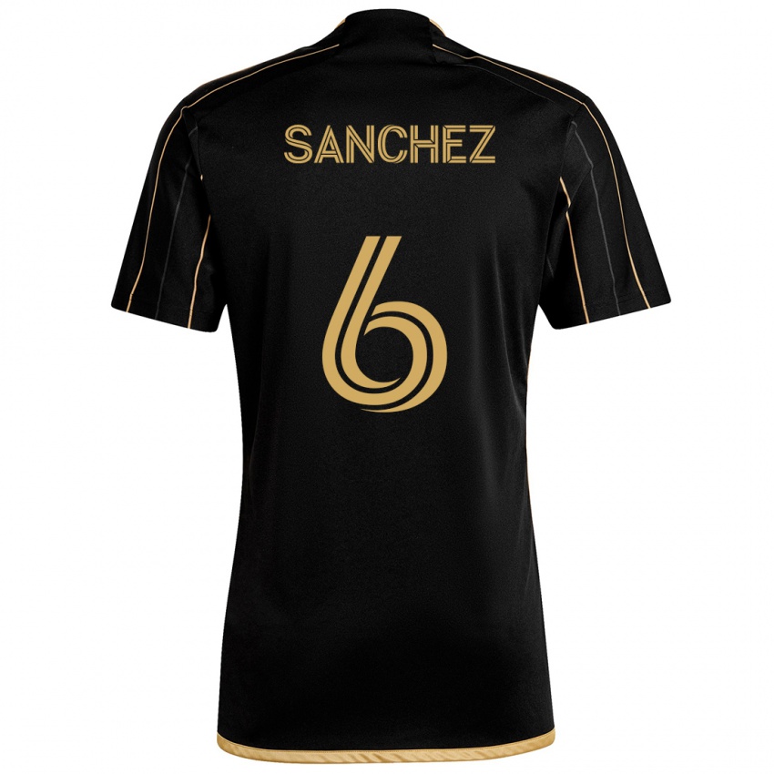 Niño Camiseta Ilie Sánchez #6 Oro Negro 1ª Equipación 2024/25 La Camisa Perú