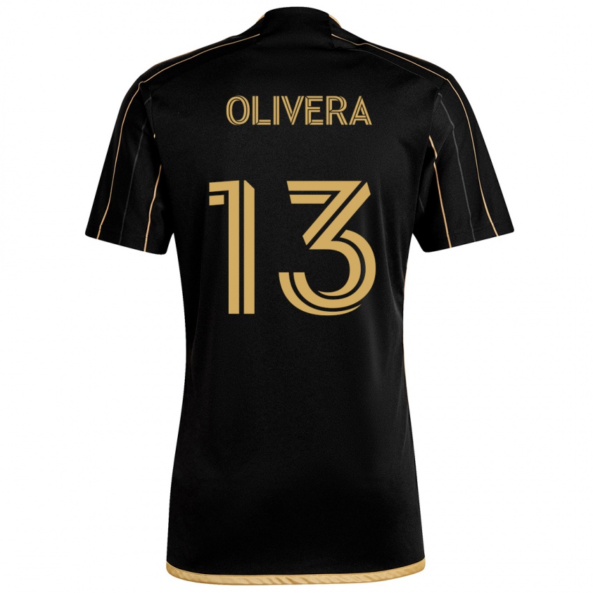 Niño Camiseta Cristian Olivera #13 Oro Negro 1ª Equipación 2024/25 La Camisa Perú