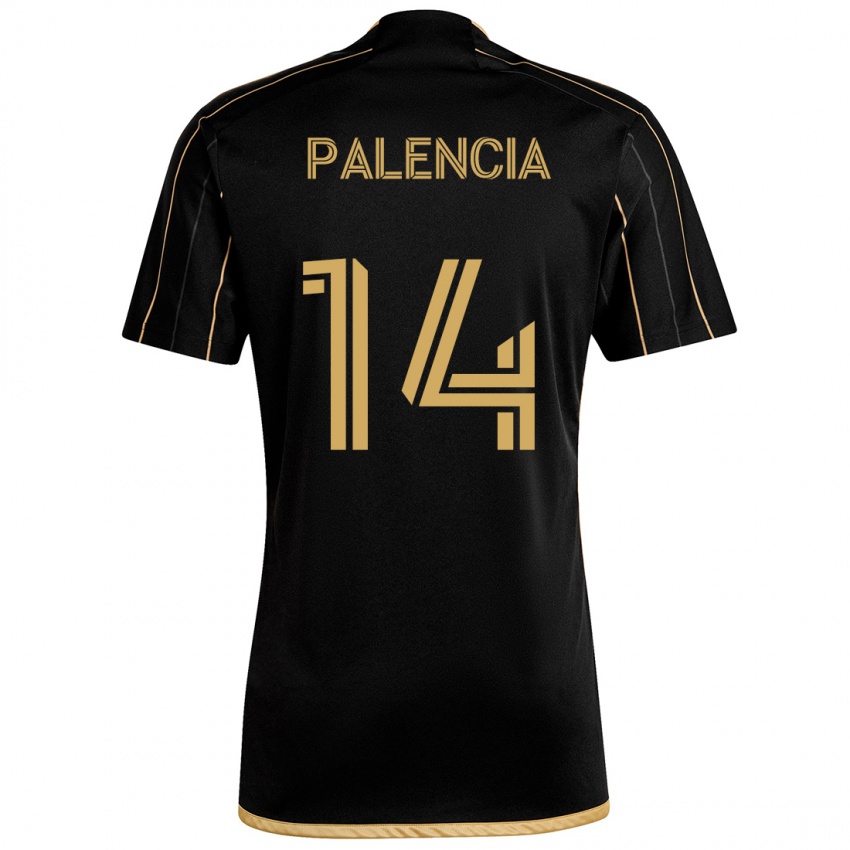 Niño Camiseta Sergi Palencia #14 Oro Negro 1ª Equipación 2024/25 La Camisa Perú