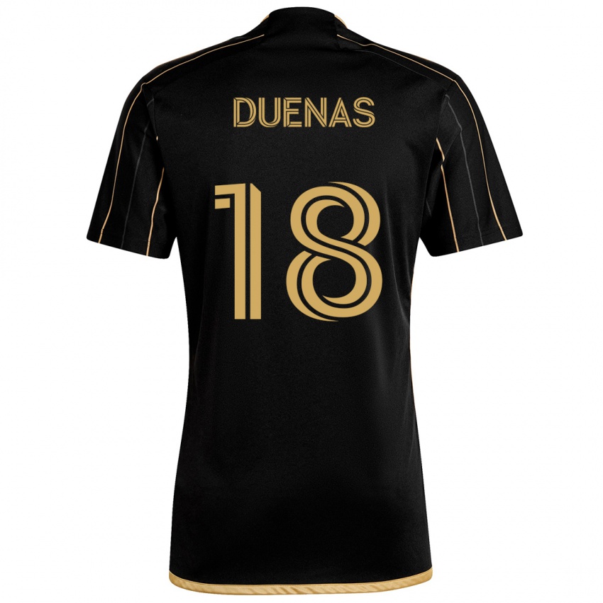 Niño Camiseta Érik Dueñas #18 Oro Negro 1ª Equipación 2024/25 La Camisa Perú