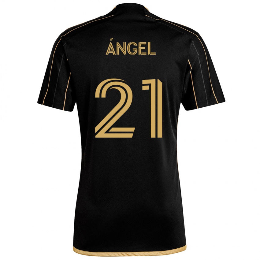 Niño Camiseta Tomás Ángel #21 Oro Negro 1ª Equipación 2024/25 La Camisa Perú