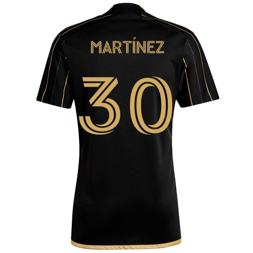 Niño Camiseta David Martínez #30 Oro Negro 1ª Equipación 2024/25 La Camisa Perú