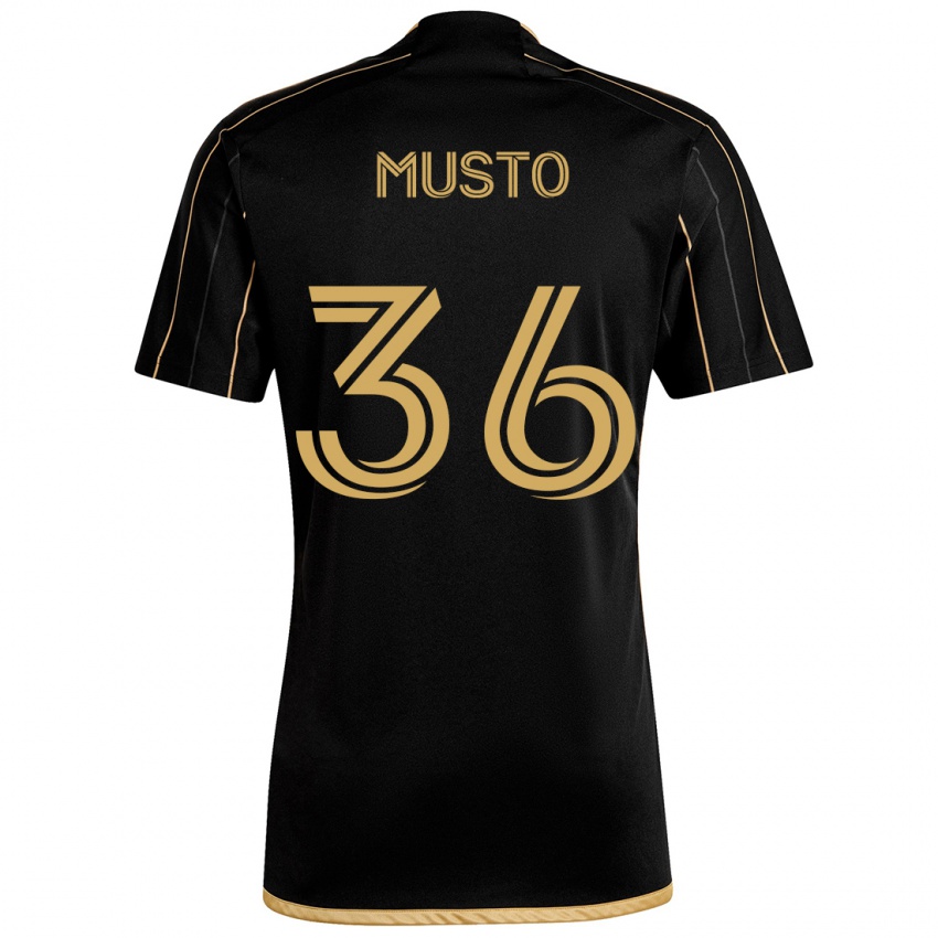 Niño Camiseta Tommy Musto #36 Oro Negro 1ª Equipación 2024/25 La Camisa Perú