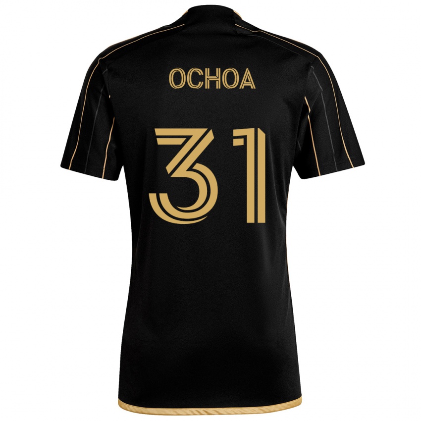 Niño Camiseta David Ochoa #31 Oro Negro 1ª Equipación 2024/25 La Camisa Perú