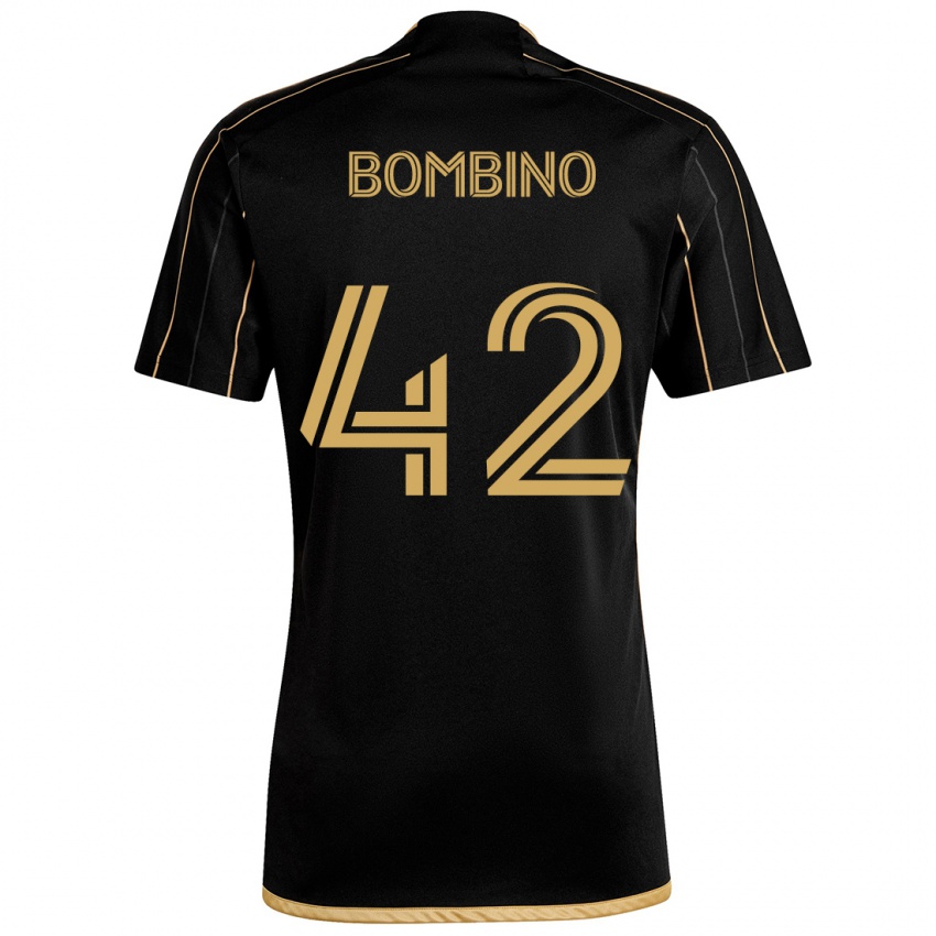 Niño Camiseta Luca Bombino #42 Oro Negro 1ª Equipación 2024/25 La Camisa Perú