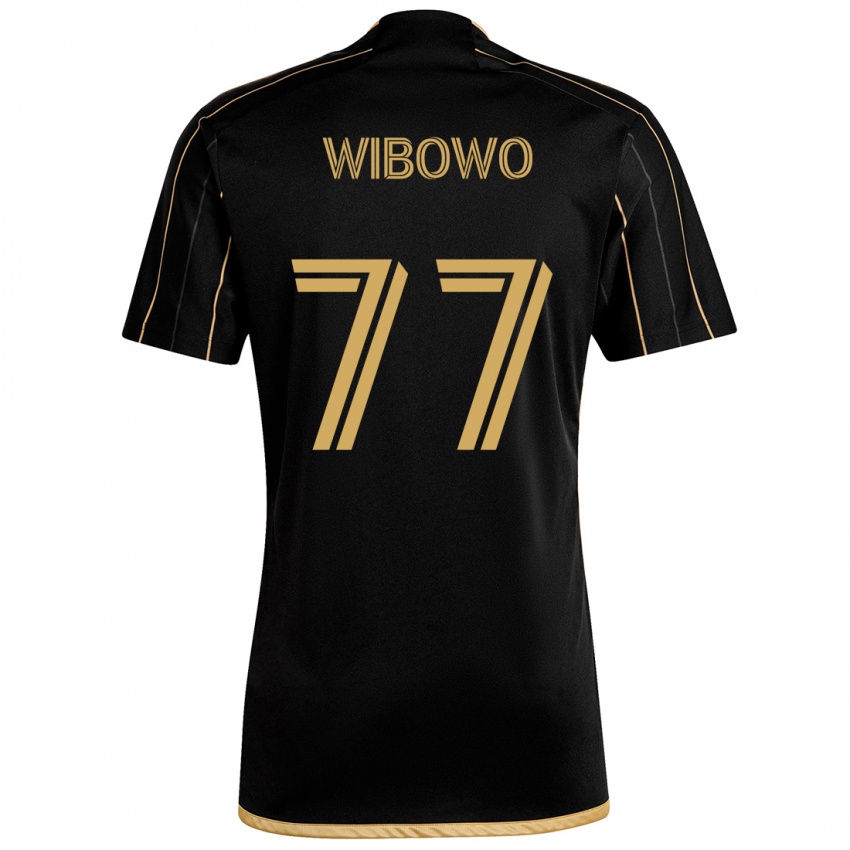 Niño Camiseta Adrian Wibowo #77 Oro Negro 1ª Equipación 2024/25 La Camisa Perú